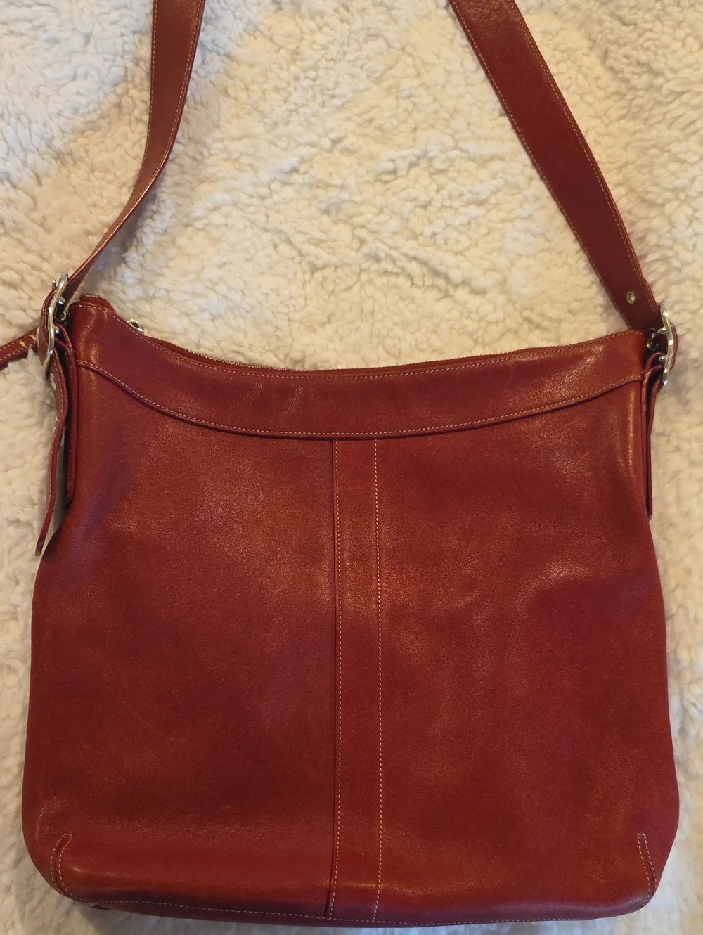 Vintage Coach Legacy 9188 Red Leather Shoulder Bag | Genuine Leather